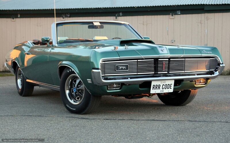 Green Classic Convertible — Calm, Sunset, Photograph