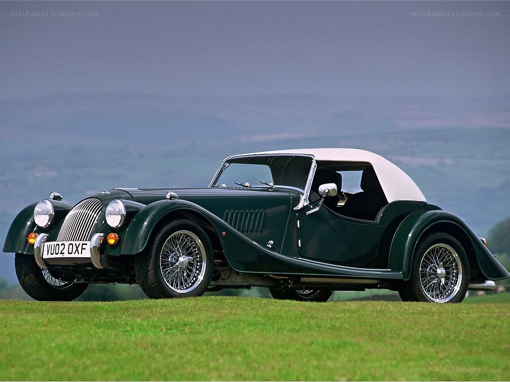Green classic convertible car