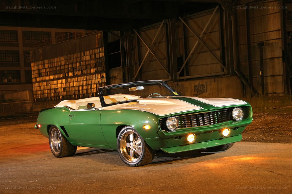 green classic convertible car
