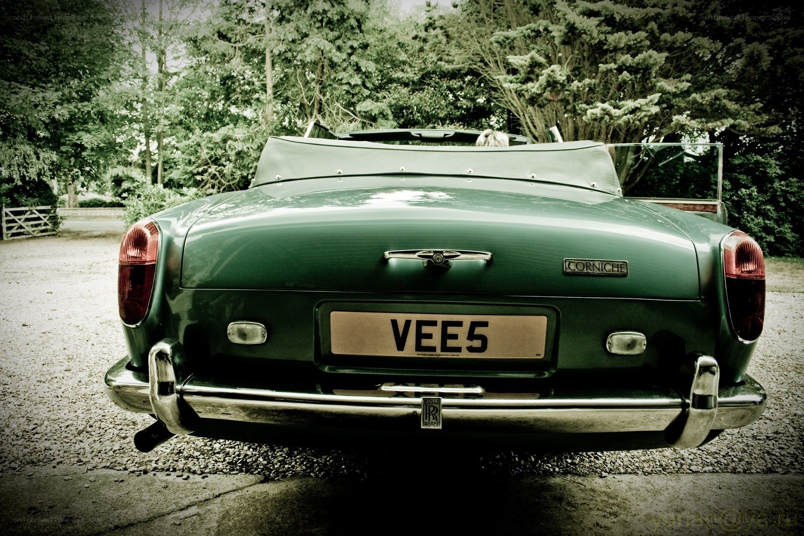 green classic convertible car