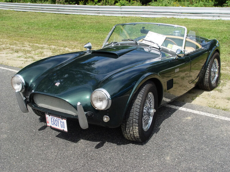 Green classic convertible sports car