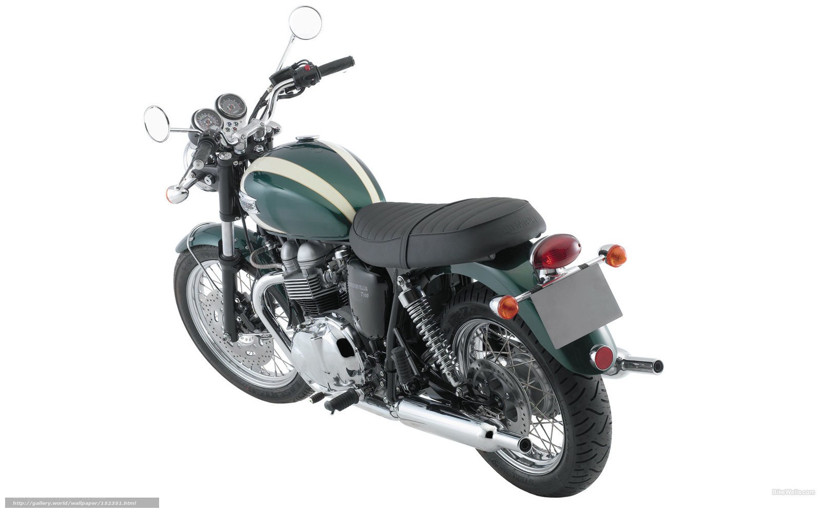 green classic motorcycle