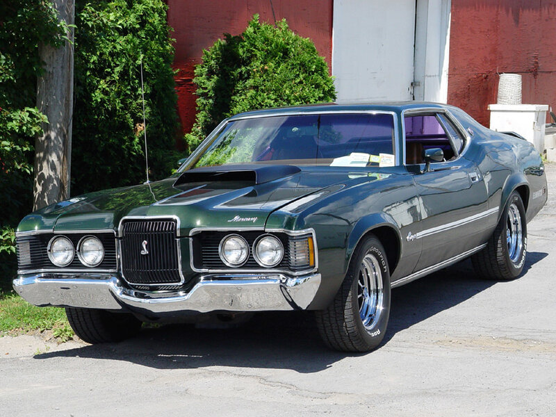 green classic muscle car