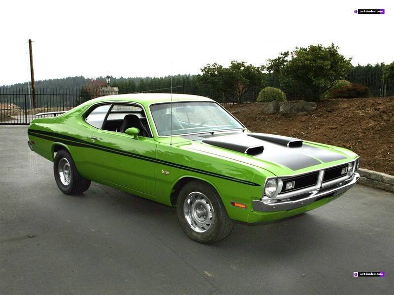 green classic muscle car