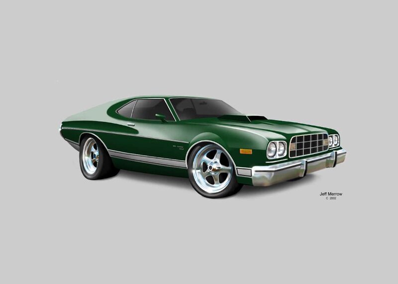 Green Classic Muscle Car — Neutral