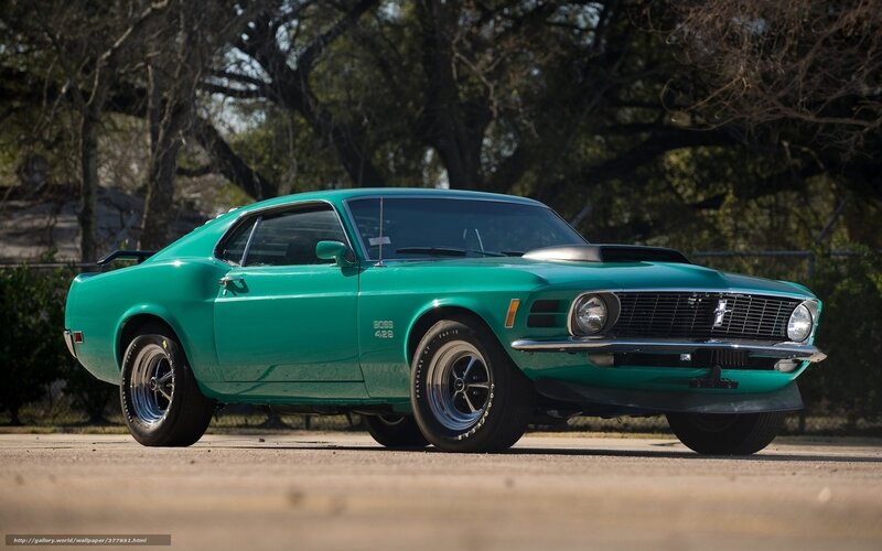 Green Classic Muscle Car — Teal, Calm, Afternoon