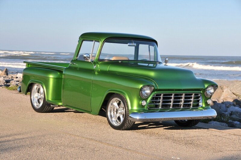 Green Classic Pickup Truck — Serene, Afternoon, Photograph