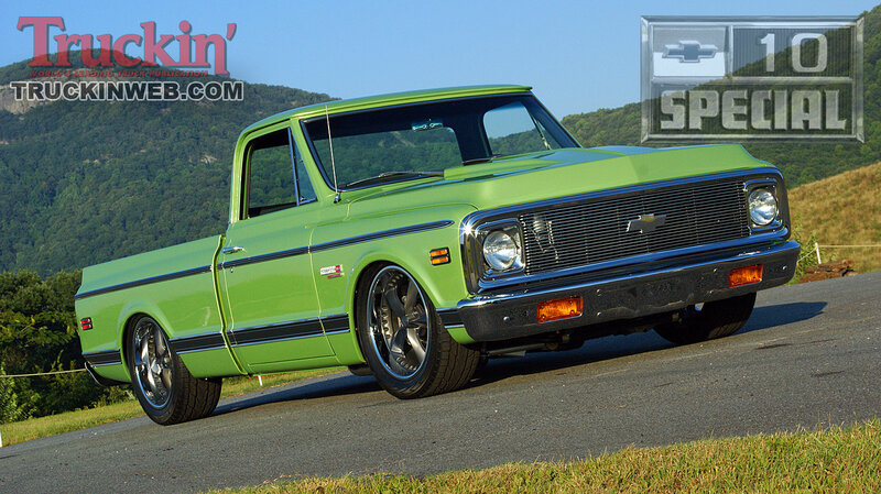 Green Classic Pickup Truck — Serene, Afternoon