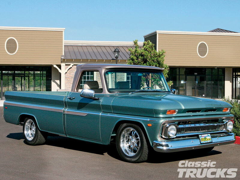 Green Classic Pickup Truck — Teal