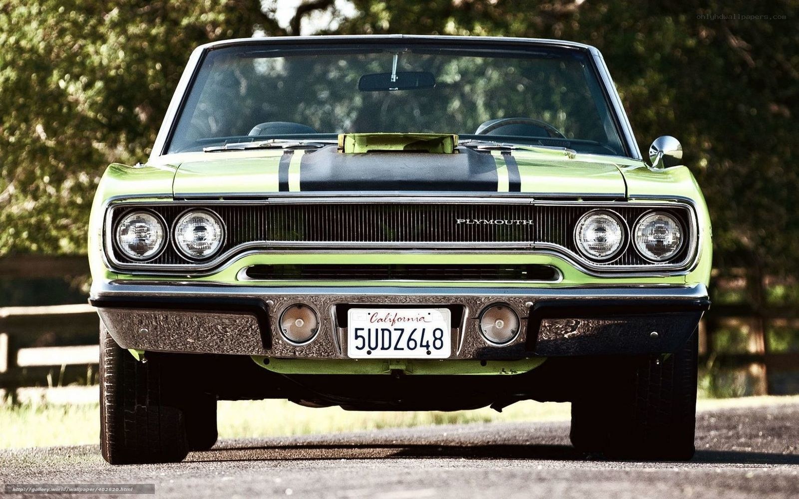 Green classic Plymouth car