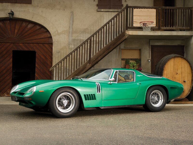 Green classic sports car