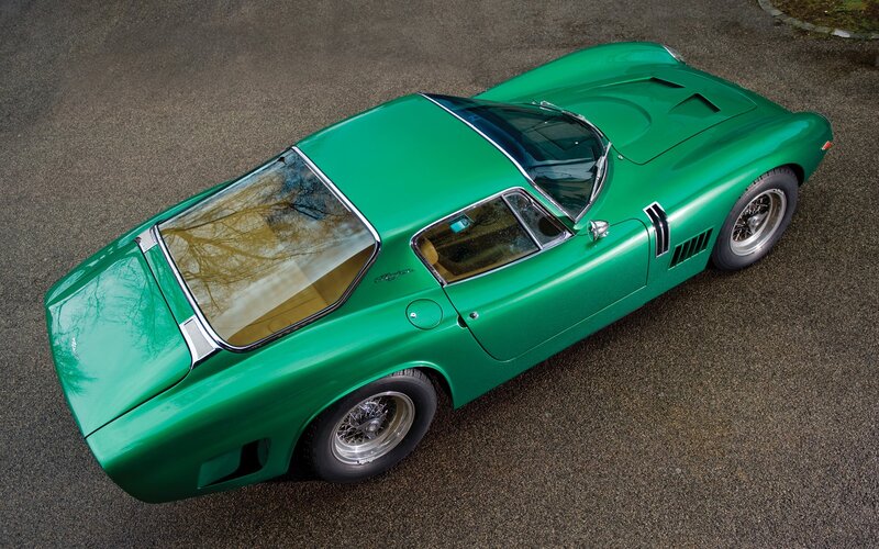 green classic sports car