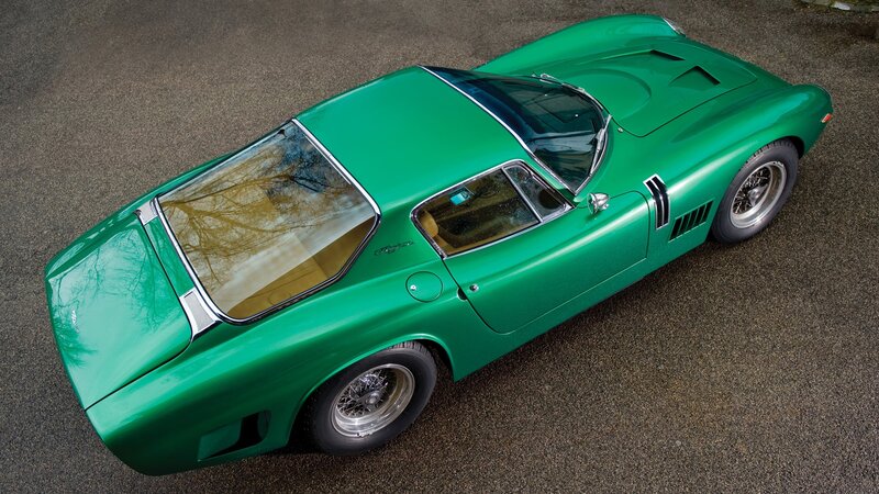 green classic sports car