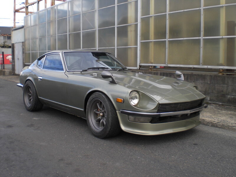 Green classic sports car