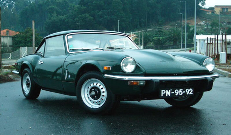 green classic sports car