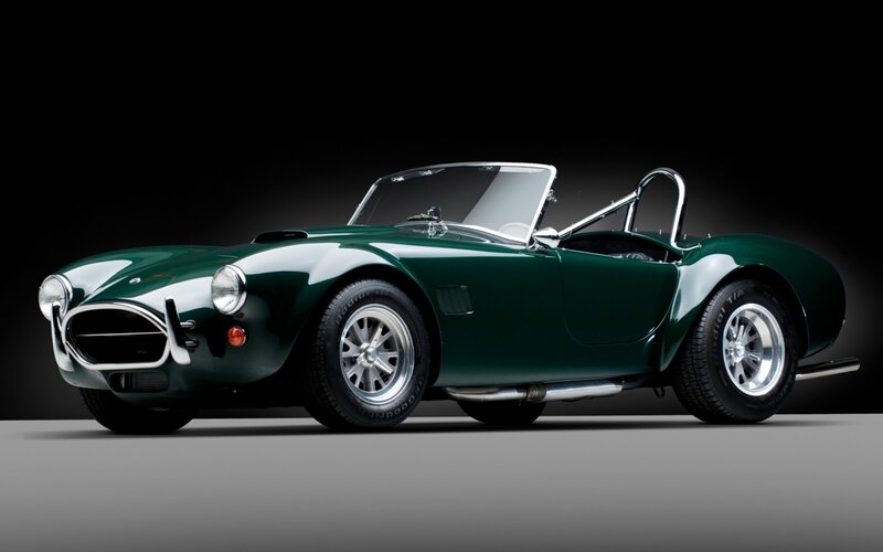Green classic sports car