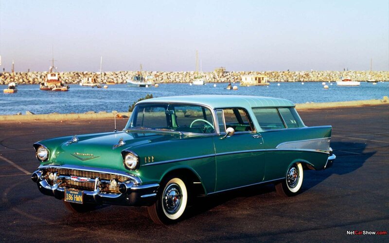 Green classic station wagon