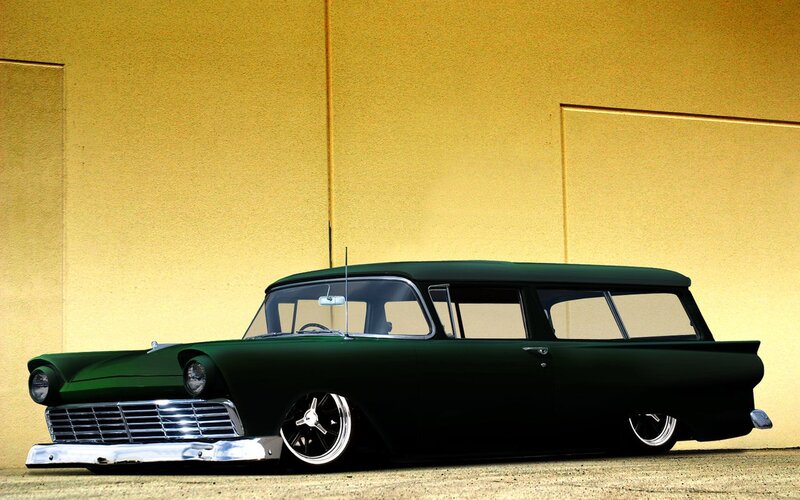 Green Classic Station Wagon — Dramatic