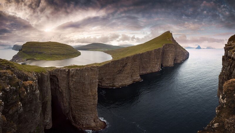 Green Cliffs by Sea — Dramatic