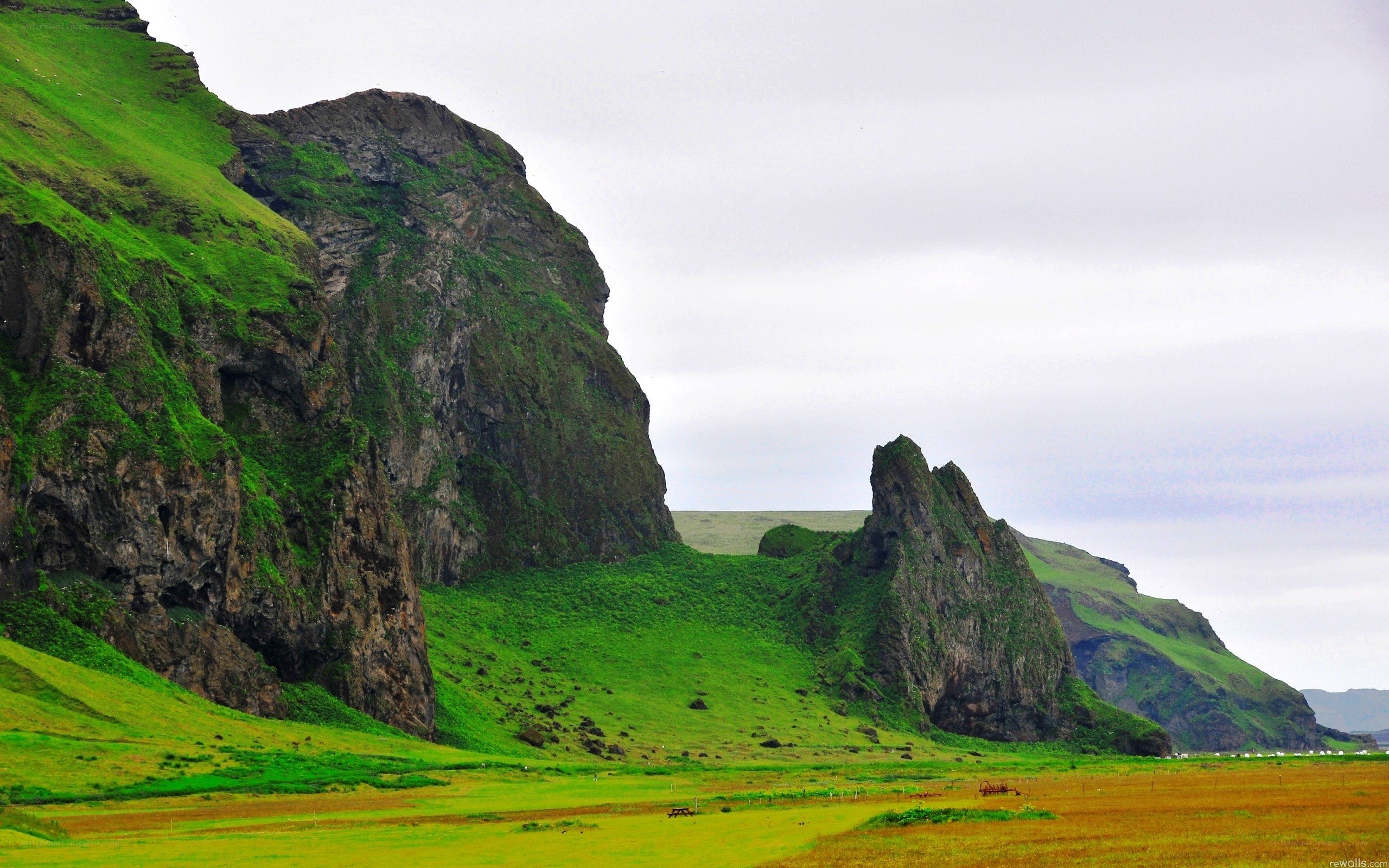 green cliffs by the sea