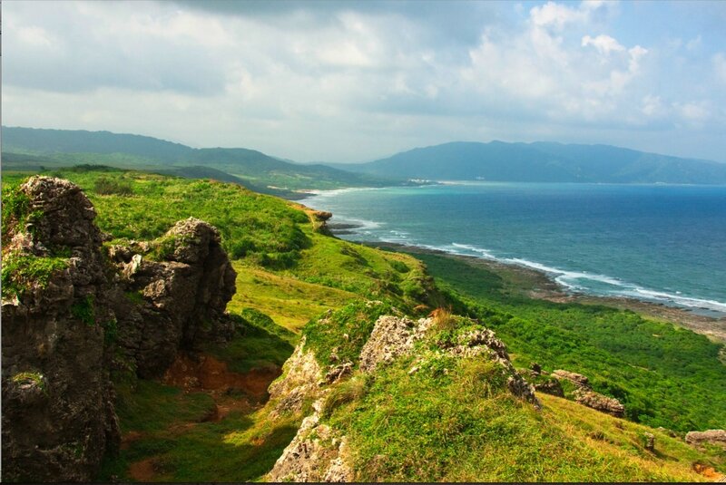 Green Cliffs Overlooking Ocean