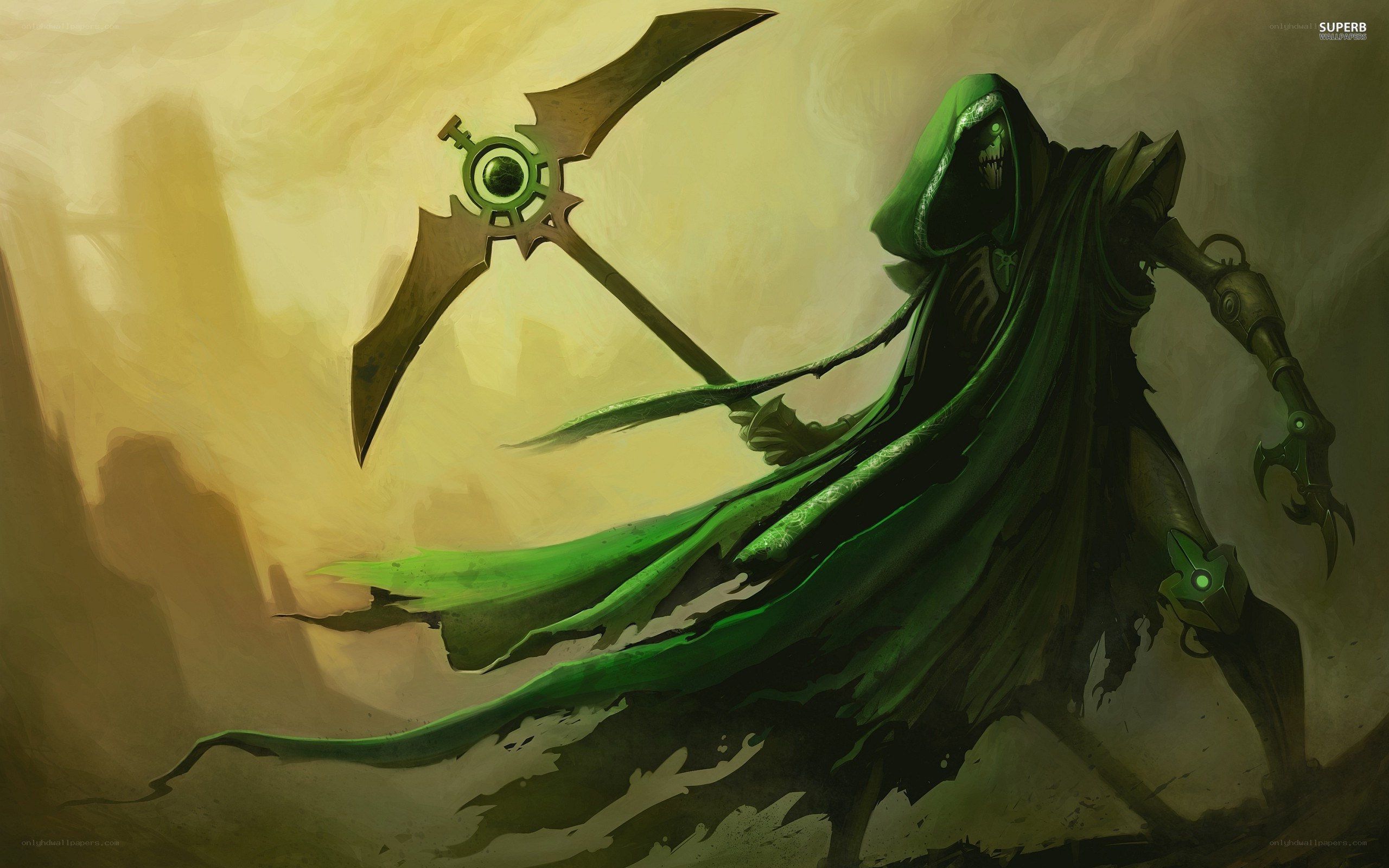 green-cloaked reaper