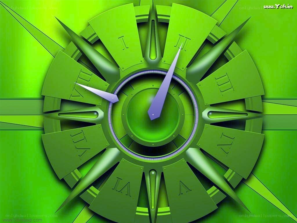 green clock with roman numerals