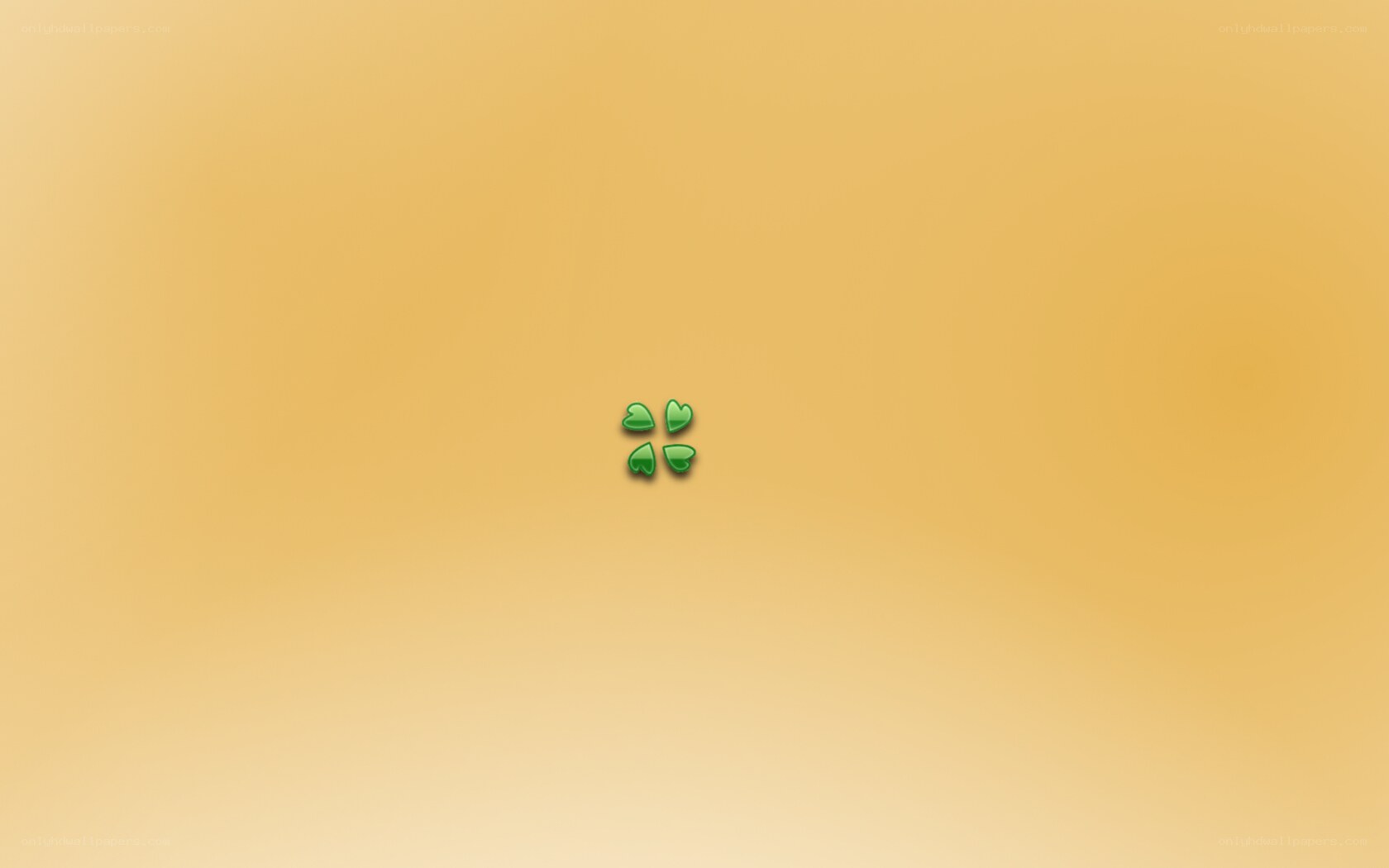 green clover icon on yellow background
