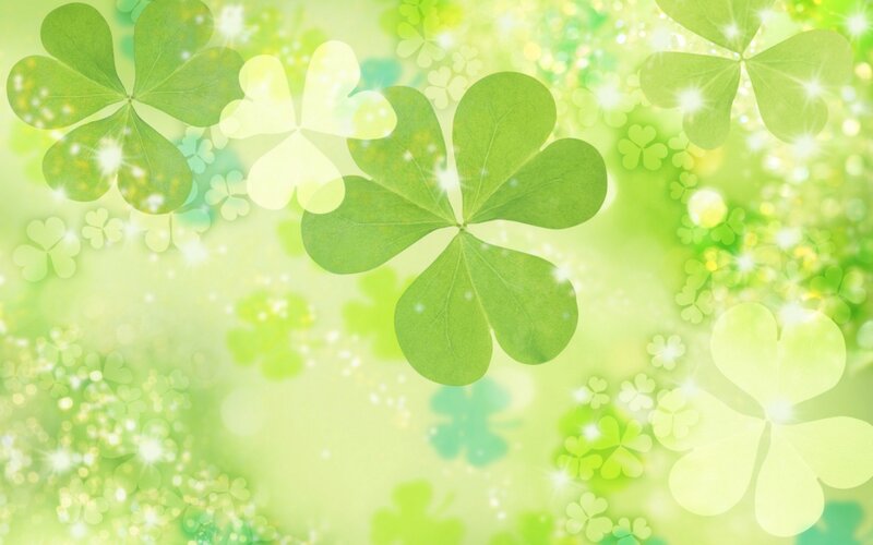 Green Clover Leaves — Bright, Cheerful