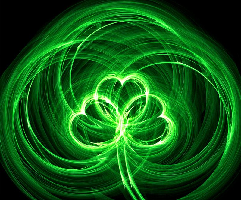Green Clover Light Swirl — Energetic