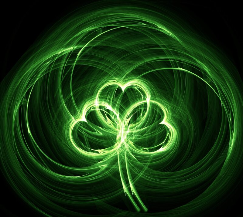 Green Clover Light Swirl