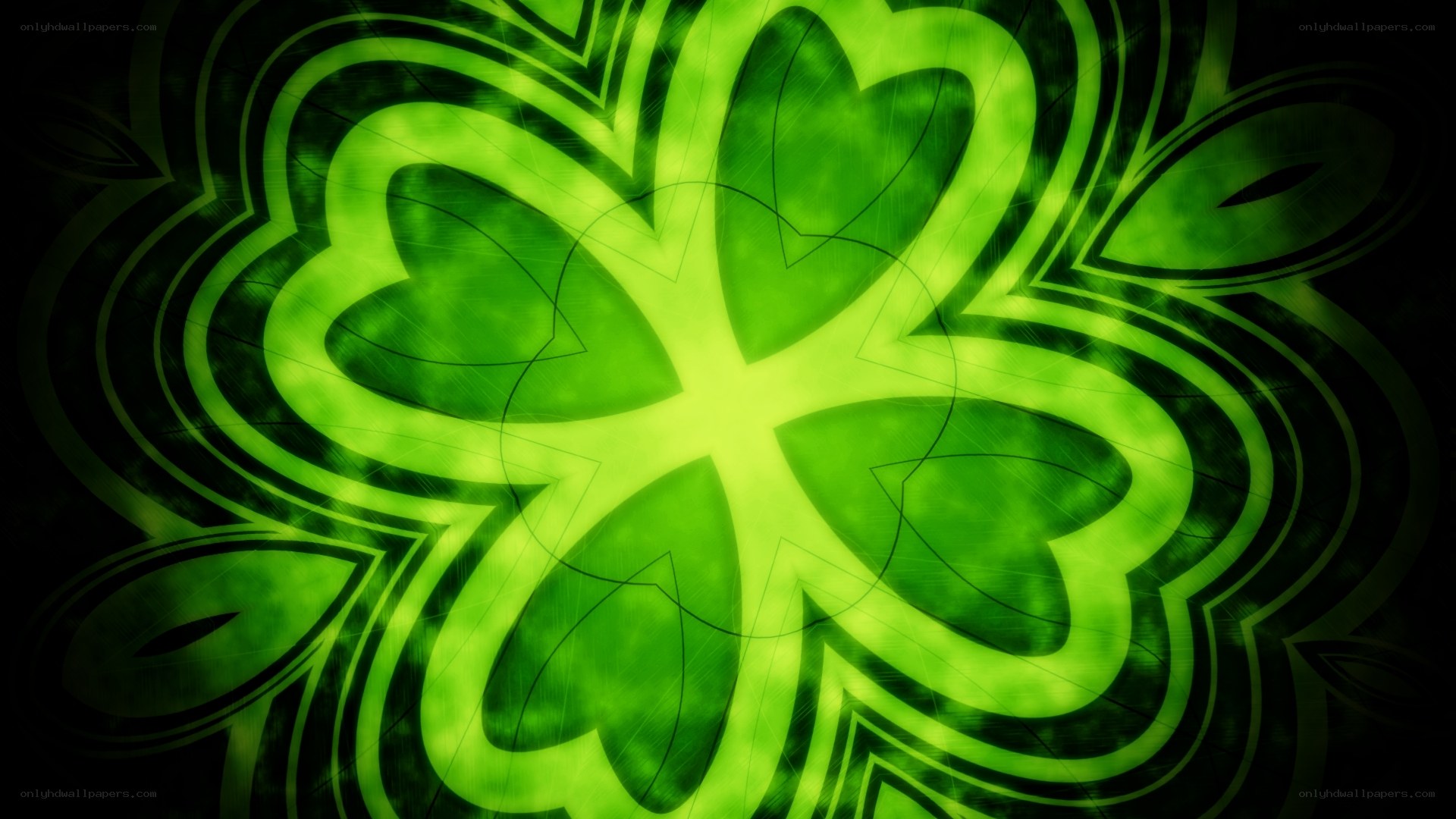 green clover pattern design