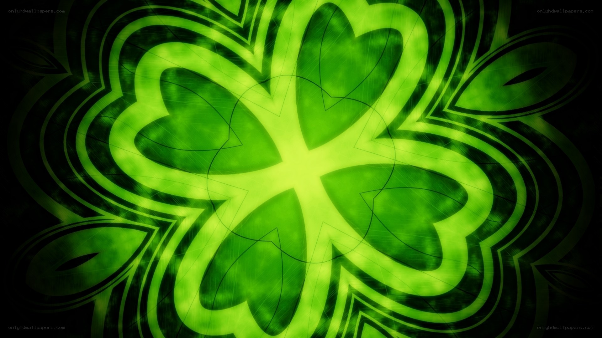 green clover pattern design