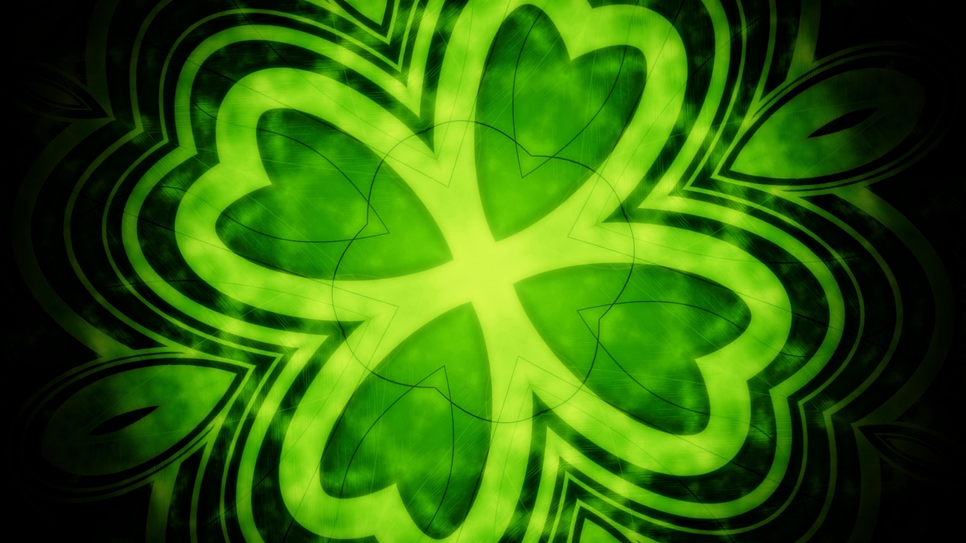 green clover pattern design