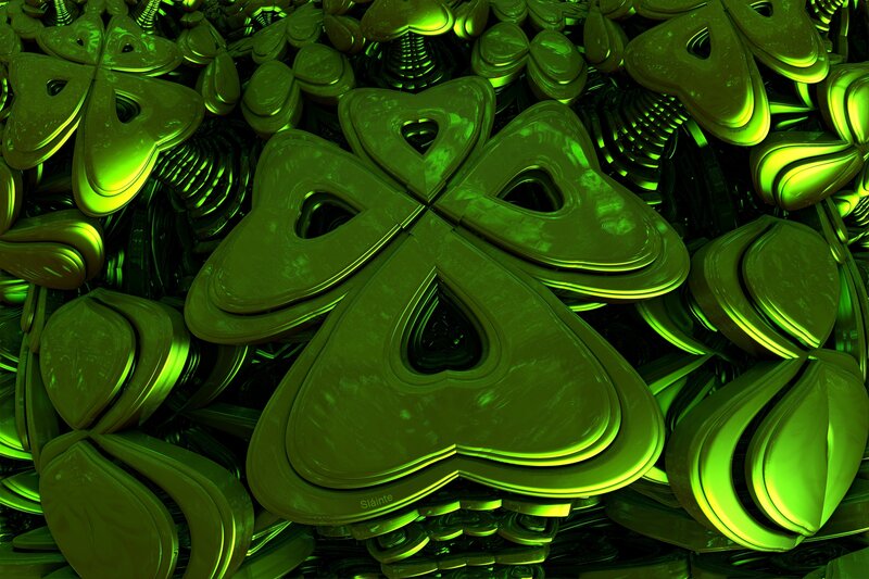 Green Clover Shapes