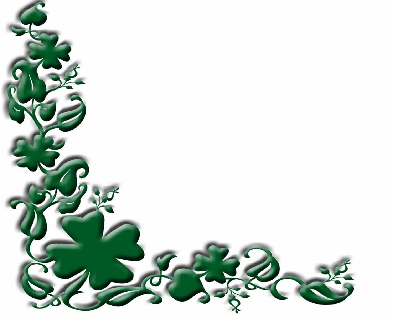 green clover vine border