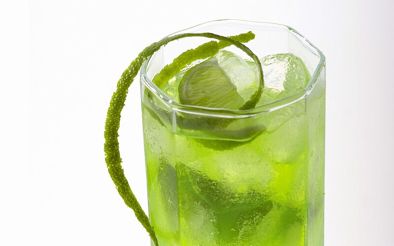 Green Cocktail in Glass — Refreshing
