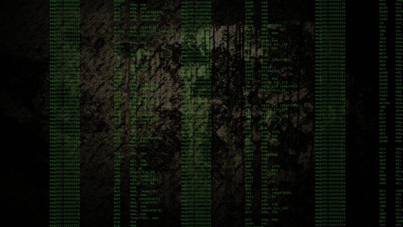 Green Code on Dark Background