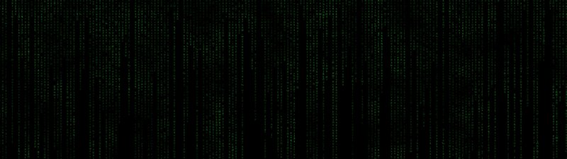 Green Code Rain — Black, Dramatic, Digital Art, Digital Matrix, Falling Characters