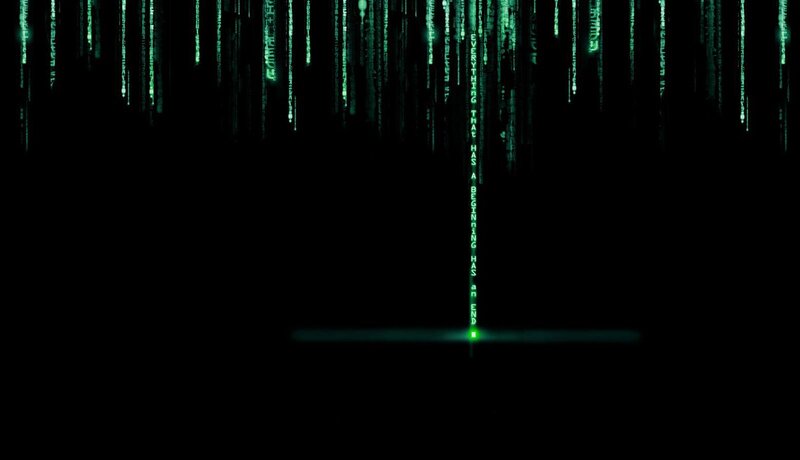 Green Code Rain — Black, Dramatic, Digital Art, Digital Rain