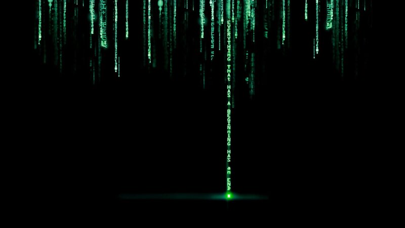 Green Code Rain — Black, Dramatic, Night
