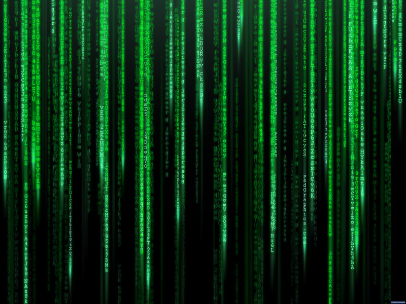 Green Code Rain — Technological, Digital Art