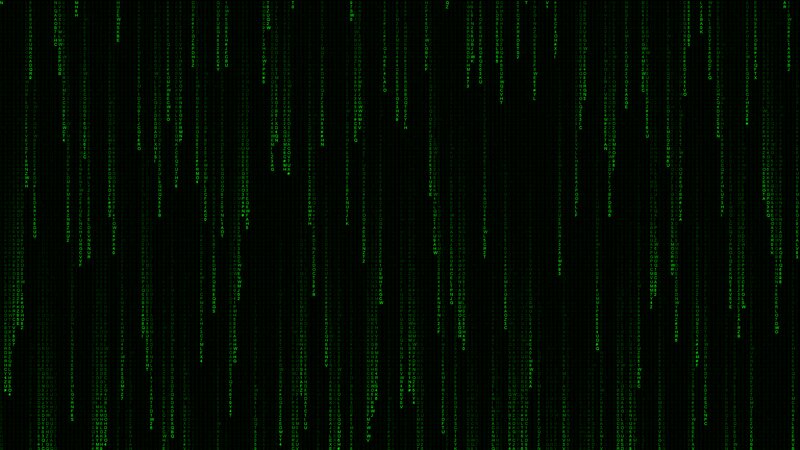 Green Code Rain — Technological