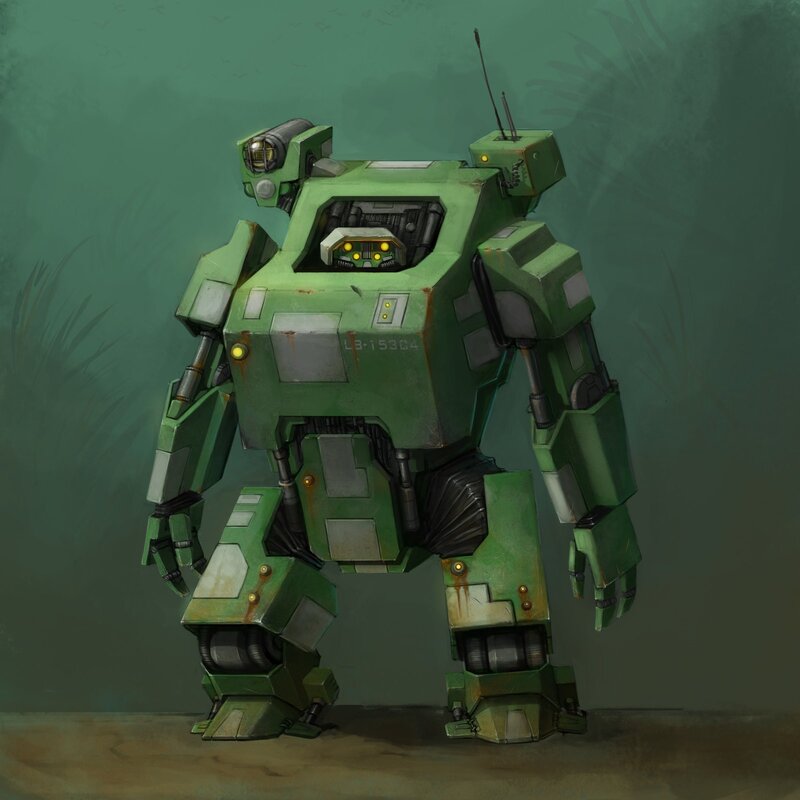 green combat robot