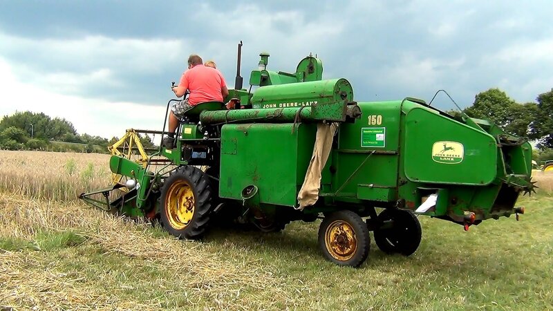 Green Combine Harvester — Rural