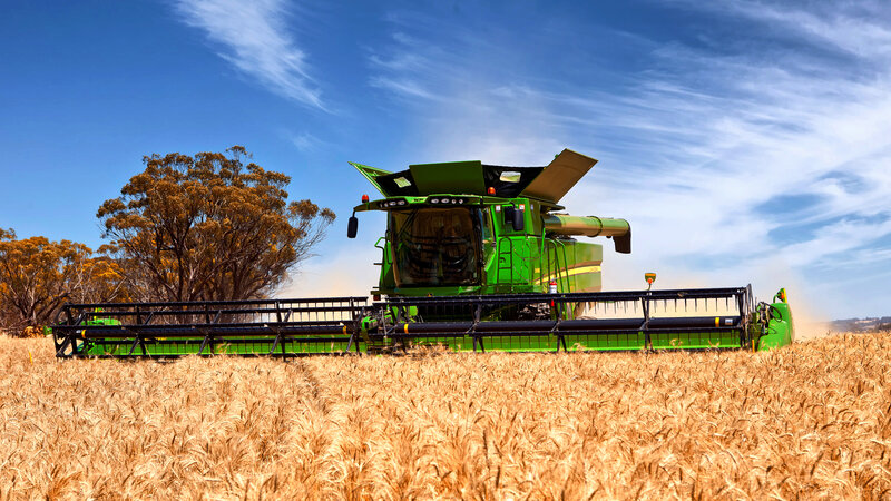 Green Combine Harvester