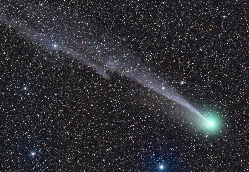 Green Comet in Space — Black, Cosmic