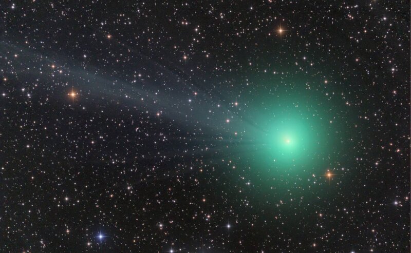 Green Comet in Space — Serene
