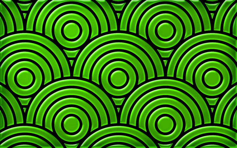 green concentric circle pattern