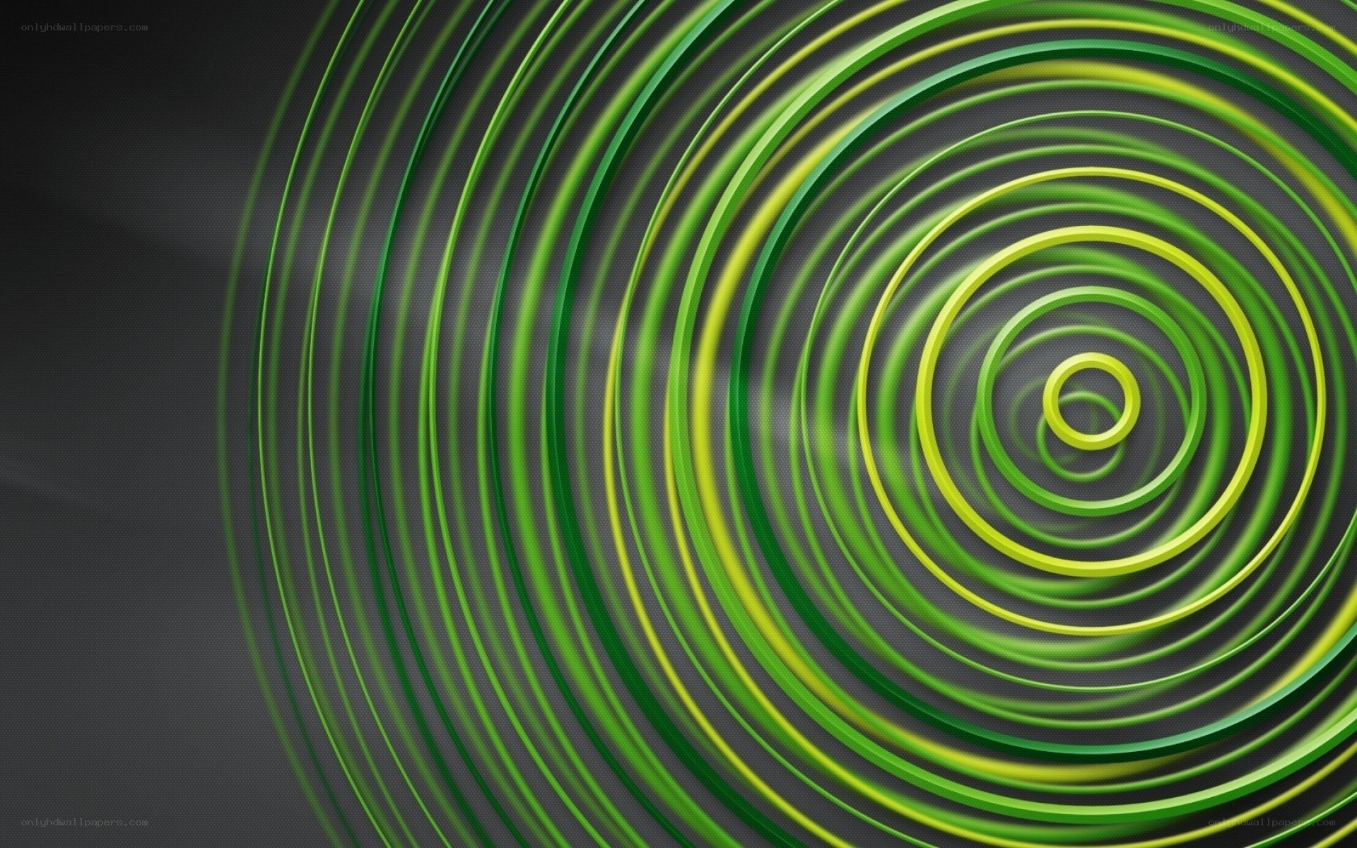 Green concentric circles
